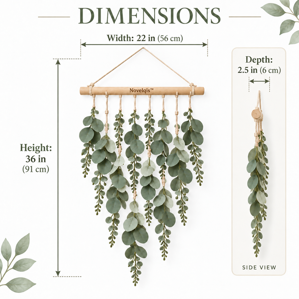 Novelqis™ Eucalyptus Cascade Wall Hanging
