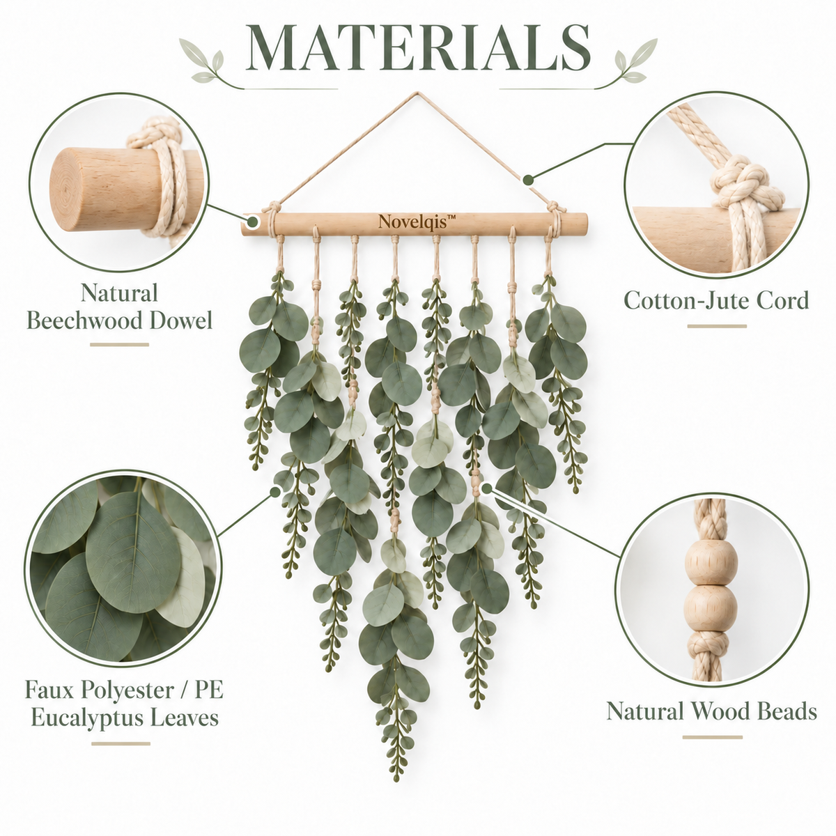 Novelqis™ Eucalyptus Cascade Wall Hanging