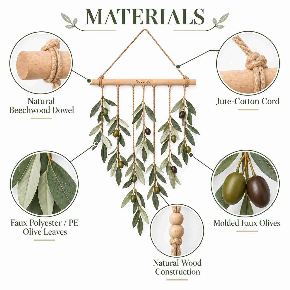 Novelqis™ Olive Branch Wall Hanging