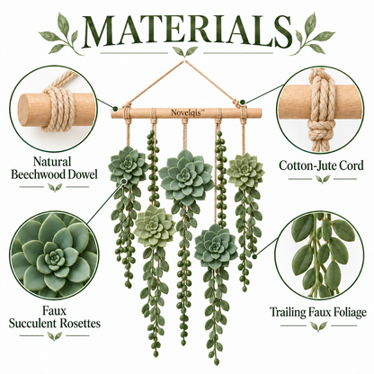 Novelqis™ Succulent Rosette Wall Hanging