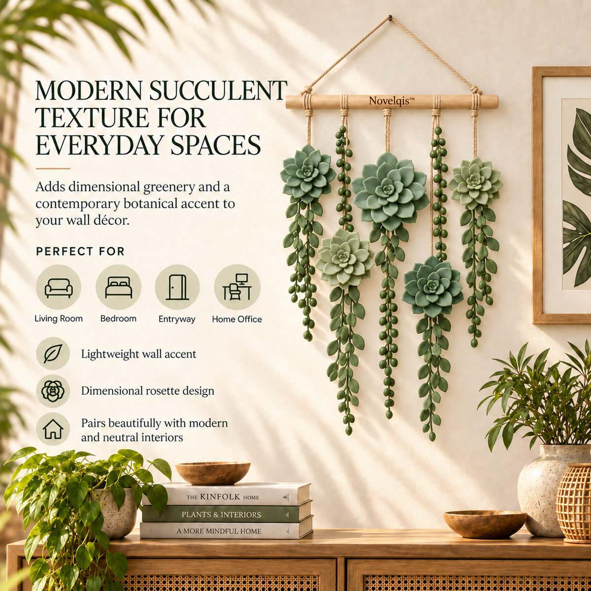 Novelqis™ Succulent Rosette Wall Hanging