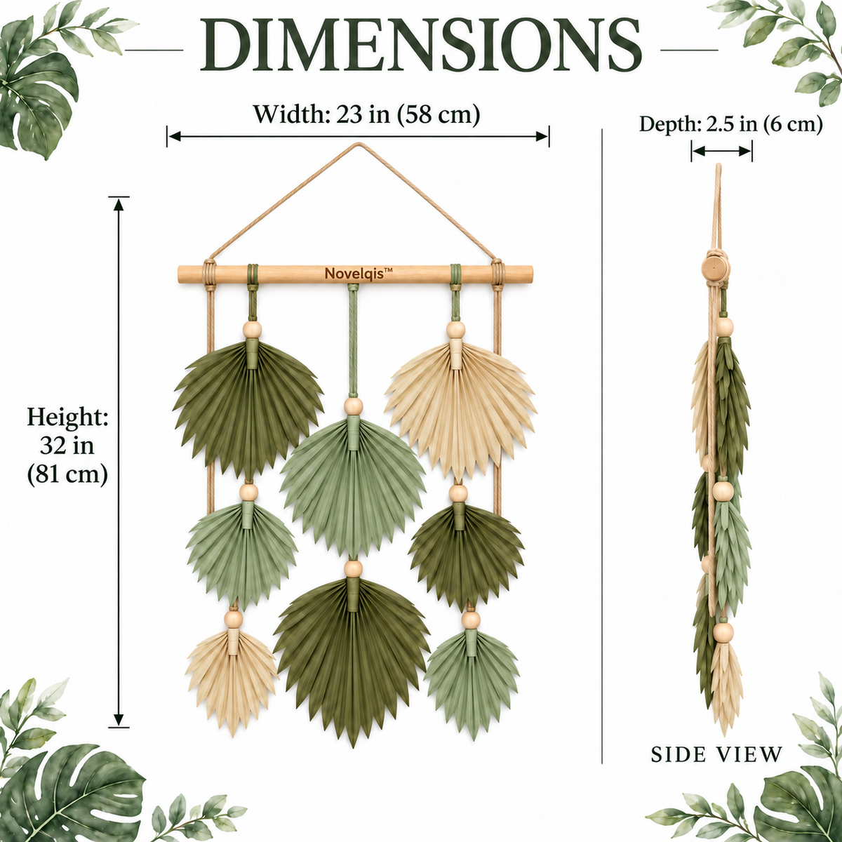Novelqis™ Palm Fan Wall Hanging
