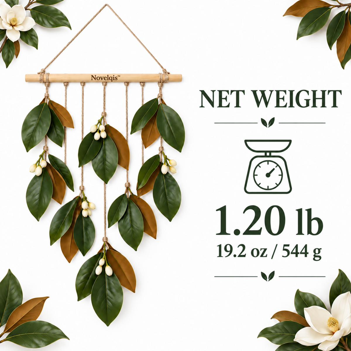Novelqis™ Magnolia Leaf Wall Hanging