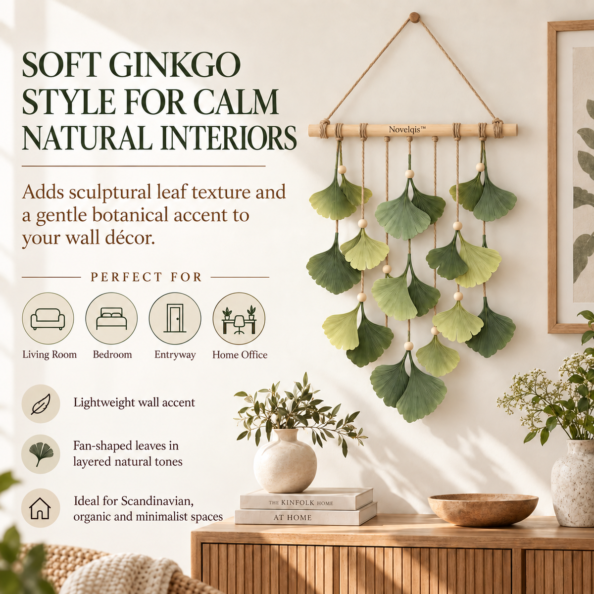 Novelqis™ Ginkgo Leaf Wall Hanging