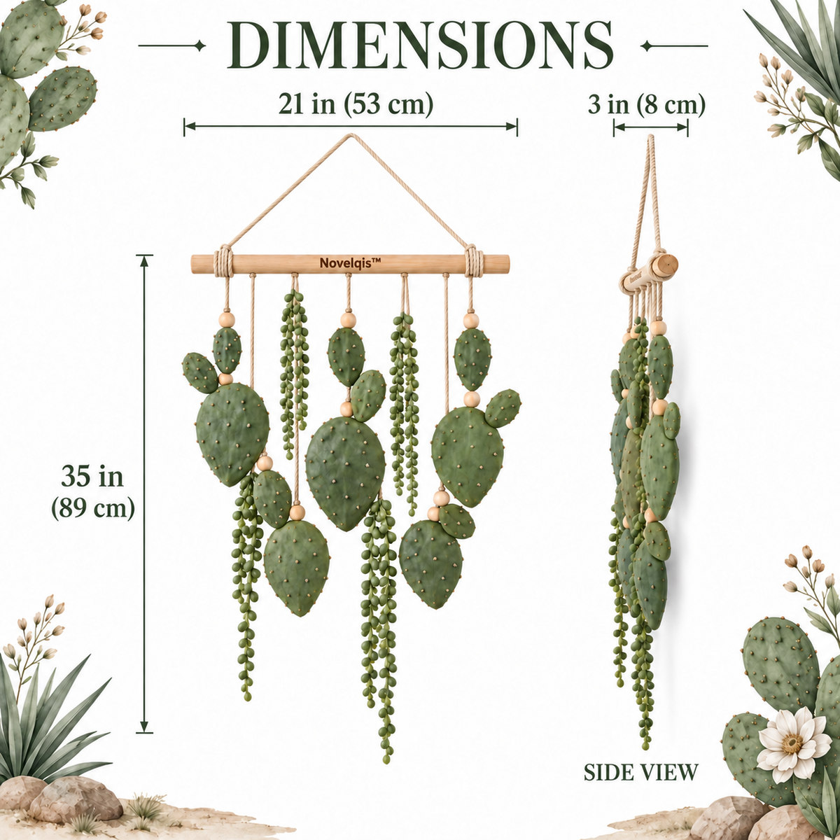 Novelqis™ Desert Cactus Wall Hanging