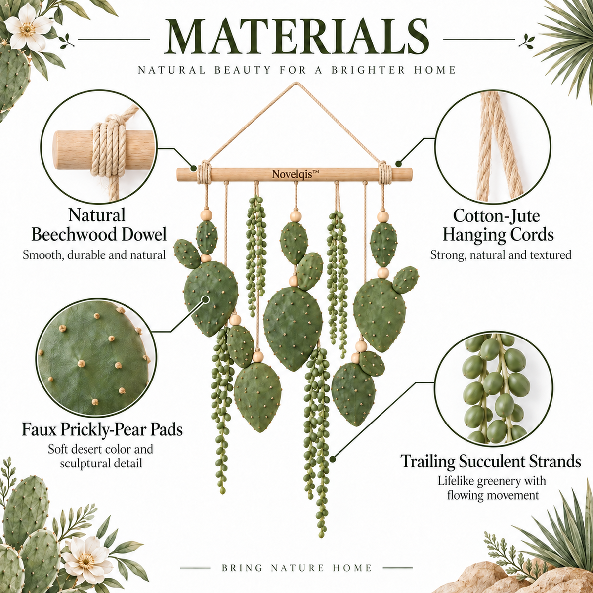 Novelqis™ Desert Cactus Wall Hanging