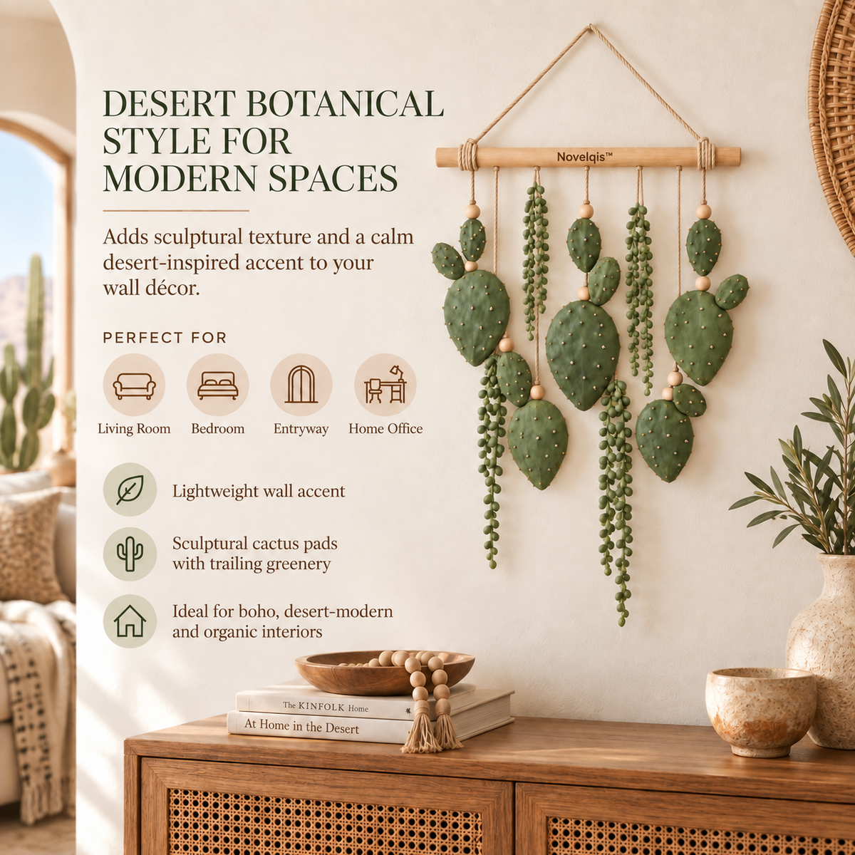 Novelqis™ Desert Cactus Wall Hanging